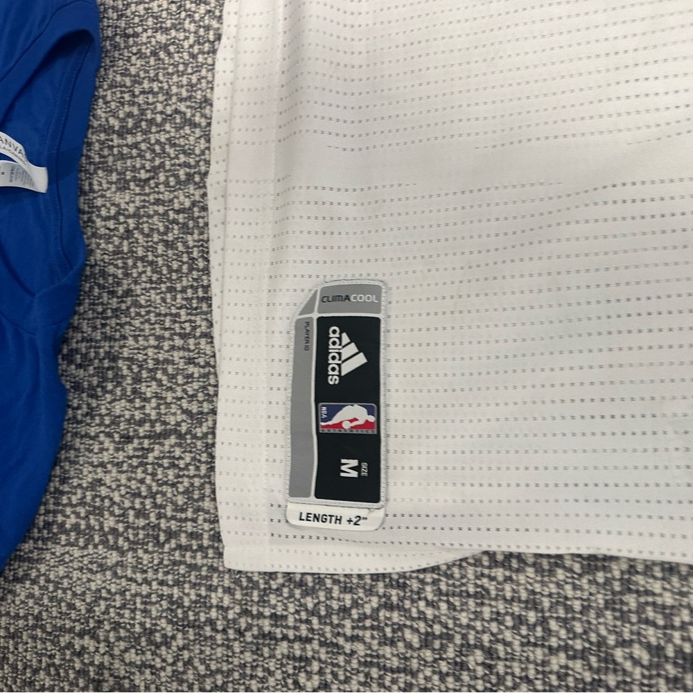 Adidas White and Blue Men's Jersey